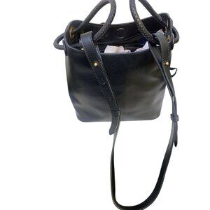 Elleme Paris Black Vosages Leather Handbag
